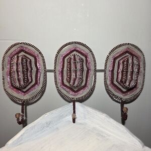 Rare Beaded Cowgirl Hat Western Artisan Wall Hooks